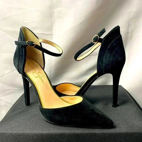 JESSICA SIMPSON CARLETTE WO SIZE 10 BBLACK SUEDE LEATHER UPPER 4.5” HEEL… - Picture 1 of 13